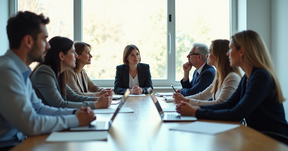 Reunião de pessoas em silêncio refletindo