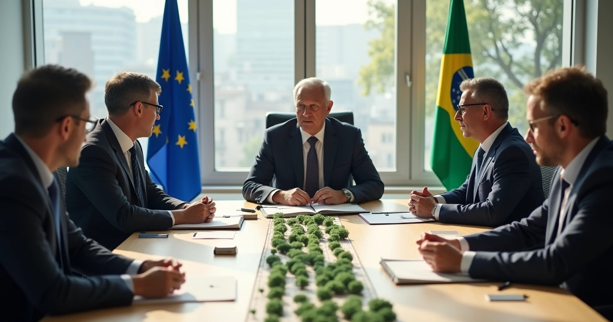 Prefeito em reunião com investidores estrangeiros