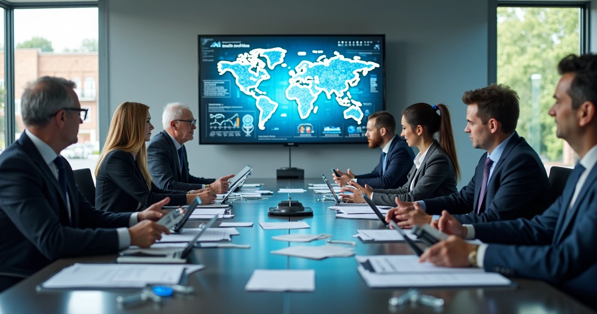 Prefeitos reunidos discutindo tecnologia para municípios 