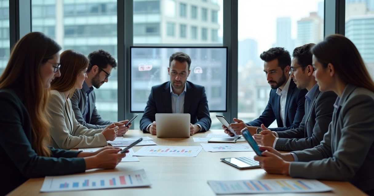 Equipe analisando relatórios financeiros para prevenção de fraudes 