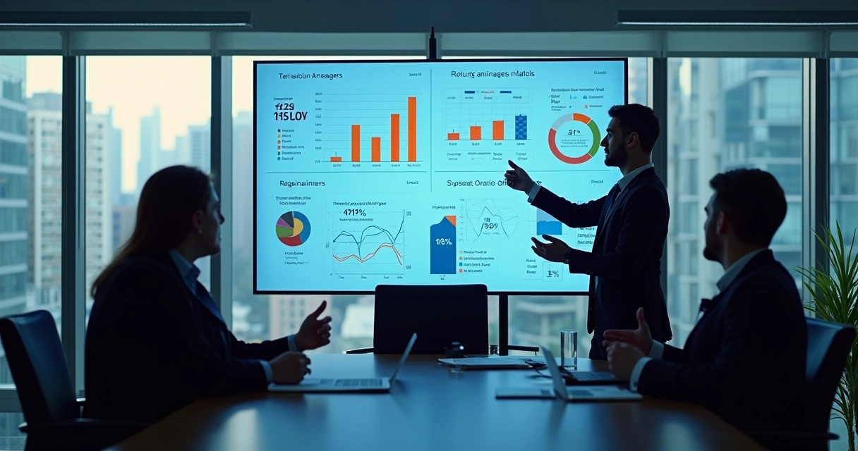 Equipe apresentando proposta de treinamento a gestores 