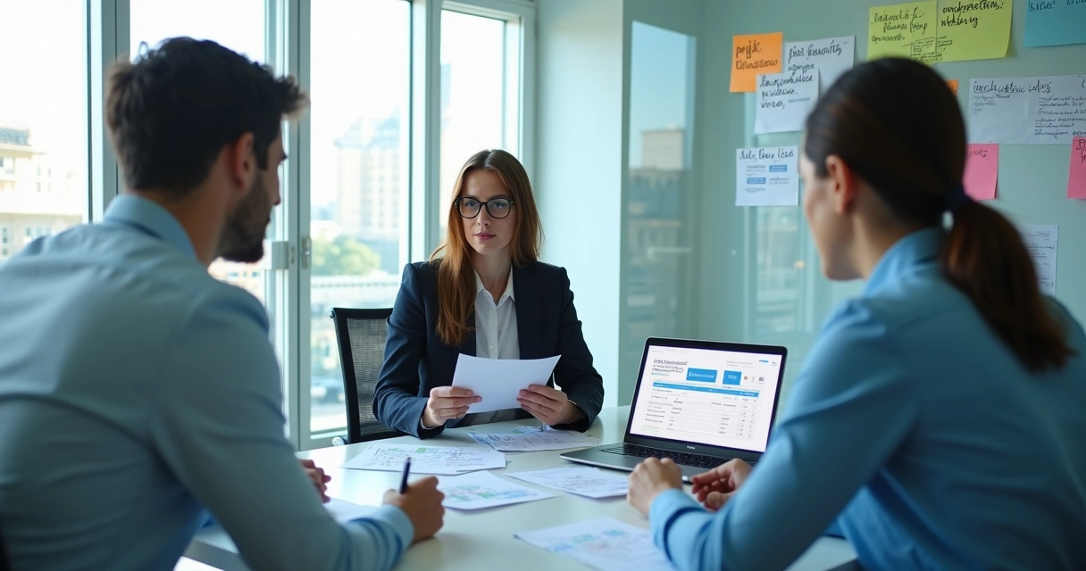 Reunião de equipe avaliando critérios de qualificação de leads