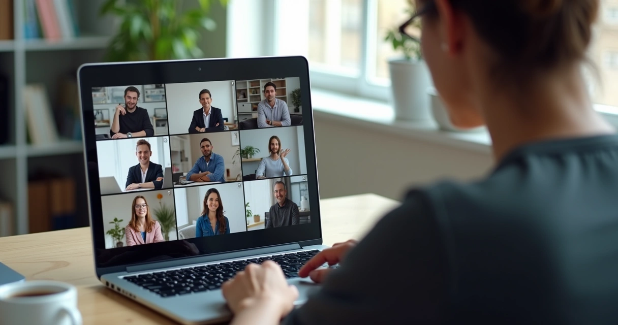 Equipe em chamada de vídeo com clima tenso
