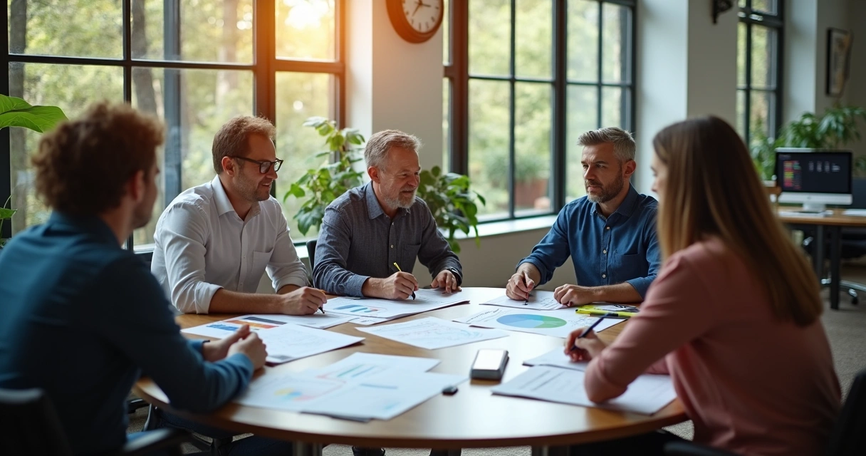 Reunião trimestral de revisão de planejamento 