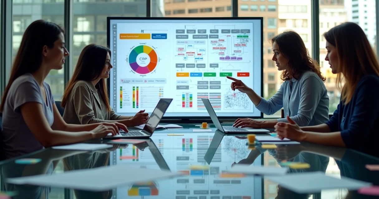 Equipe de vendas discutindo segmentação ideal para mailing B2B 