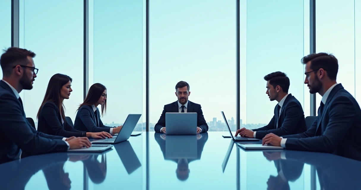 Reunião de equipe com silêncio constrangedor 