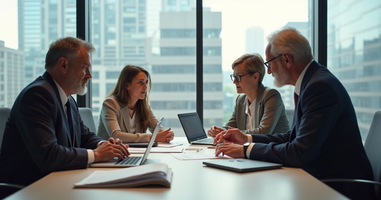 Família reunida ao redor de uma mesa discutindo sucessão empresarial 