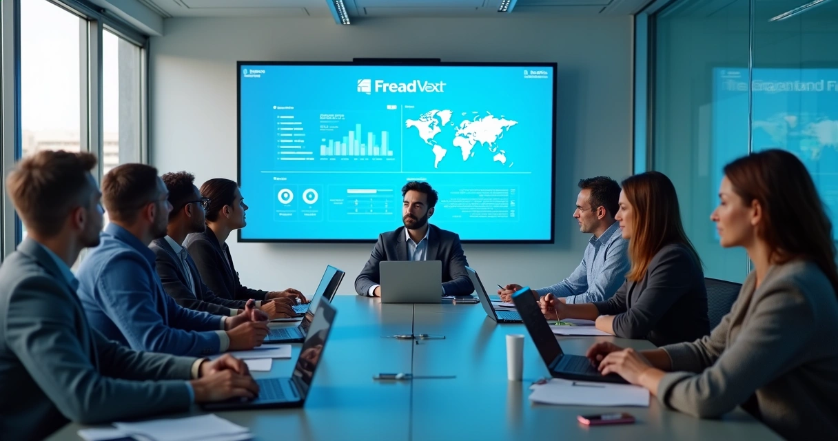 Equipe de SaaS reunida configurando painel antifraude 