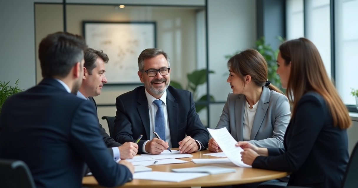 Grupo de pessoas em reunião de trabalho 