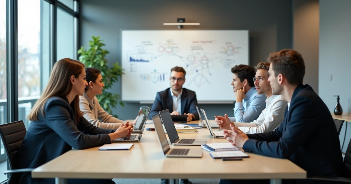 Equipe de trabalho em reunião mostrando abertura e escuta