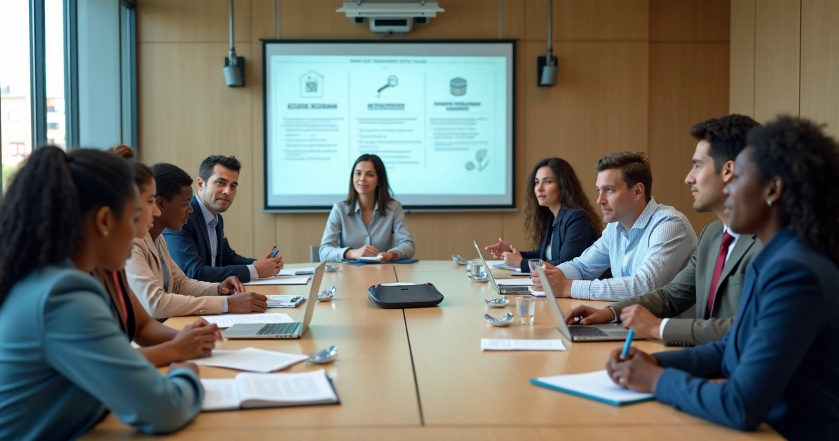 Reunião universitária com professores e estudantes em debate 