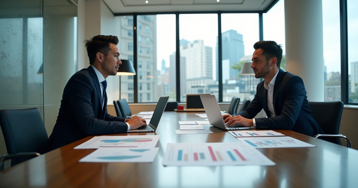 Reunião de vendas negócio BPO financeiro 