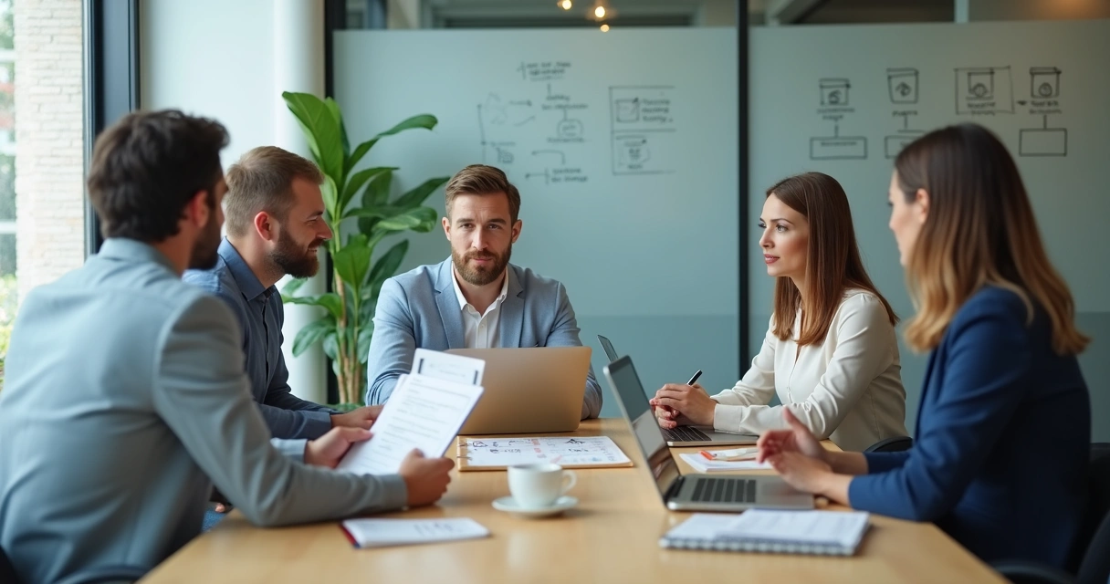 Reunión de trabajo con persona asumiendo nuevas funciones