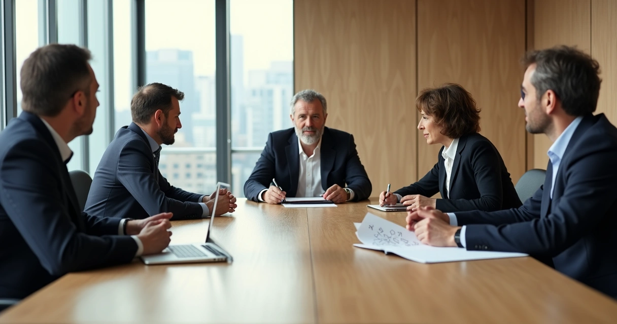 Equipo en reunión observando dinámicas relacionales sutiles 