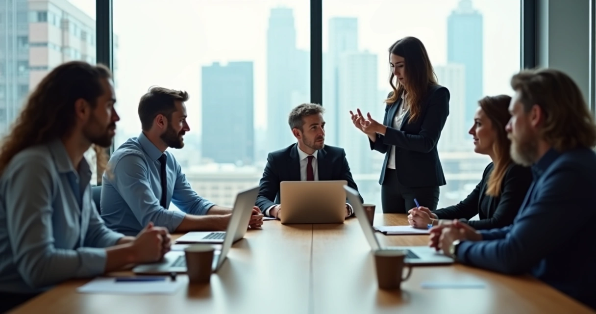 Ambiente tenso durante una reunión de trabajo 
