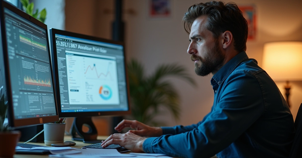 Revendedor gráfico analisando atrasos no monitor de pedidos 