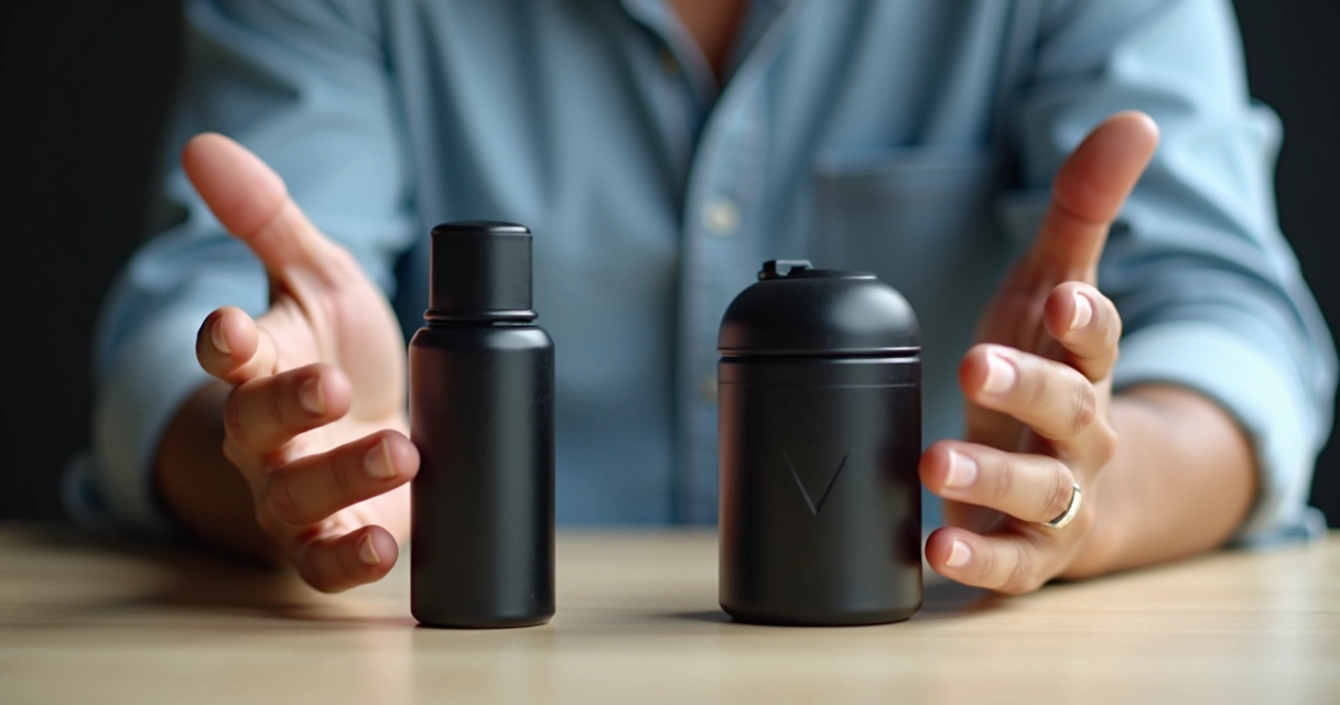 Creator comparando produtos em vídeo review 