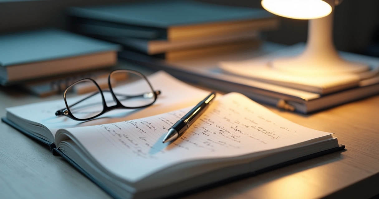 Caderno clínico com anotações e revisão de caso