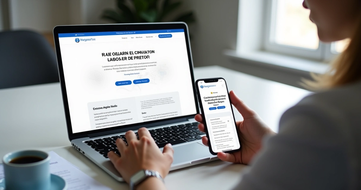 Revisão de site no celular e notebook antes da publicação 