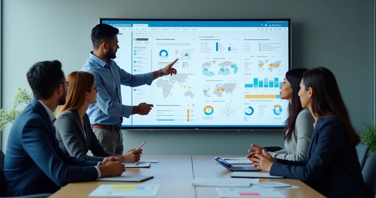 Equipo revisando un panel algorítmico con métricas de equidad
