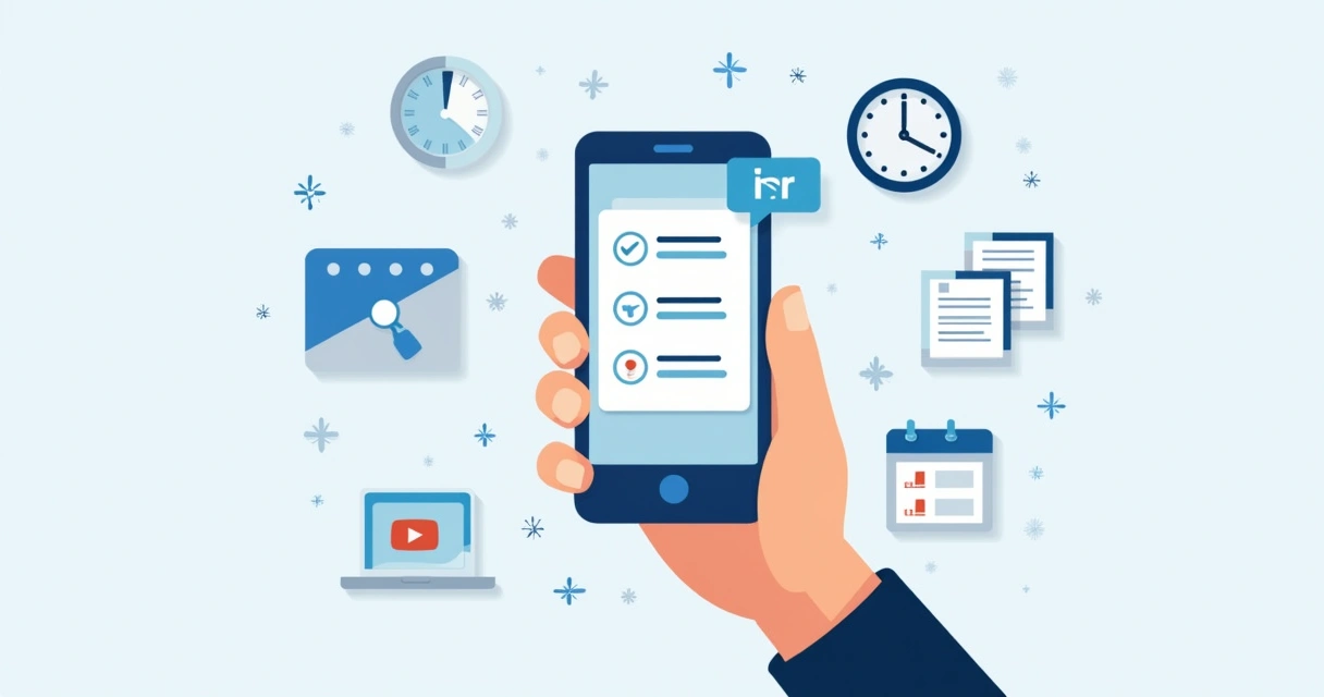 Responsable revisando solicitudes laborales en una app de gestión de recursos humanos 