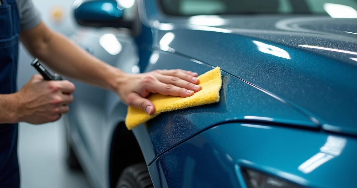 Aplicação profissional de revitalizador em para-choque de plástico automotivo 