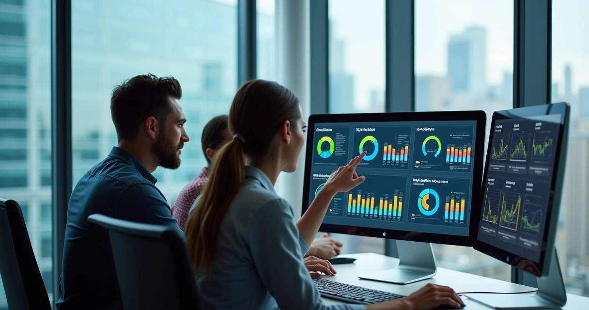 RH analisando dados comportamentais em computadores 