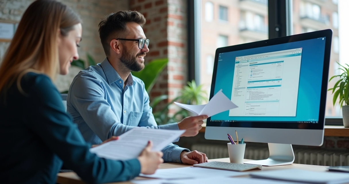 Processo de envio digital de documentos no RH de escritório de contabilidade 