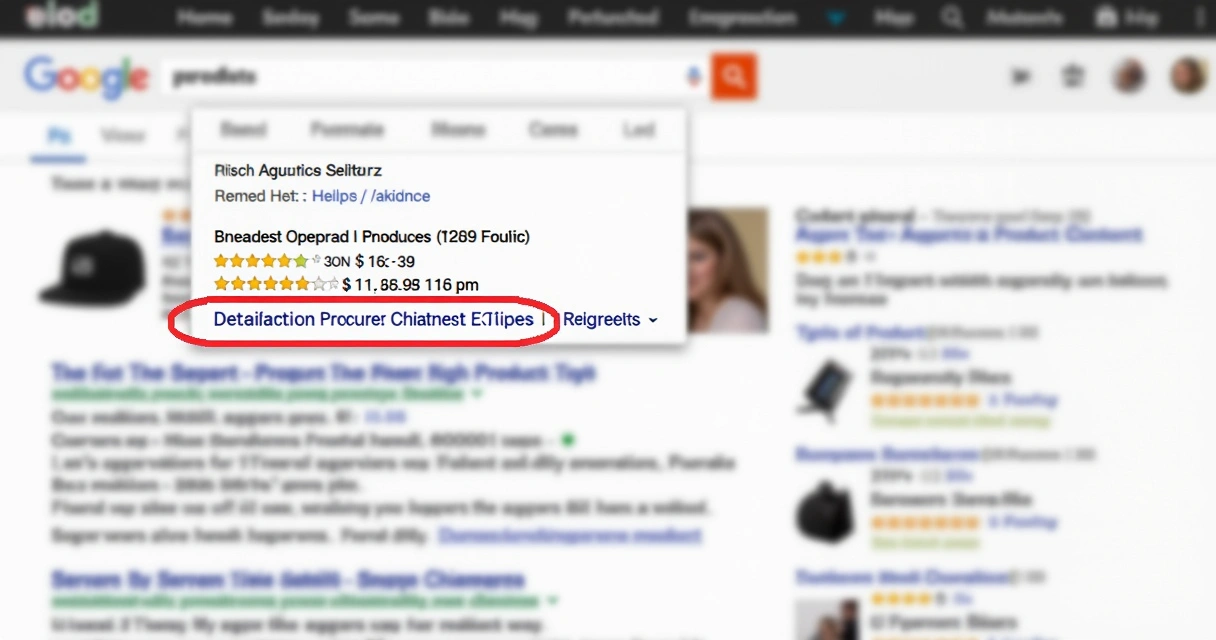 Resultados do Google com rich snippets de produtos 