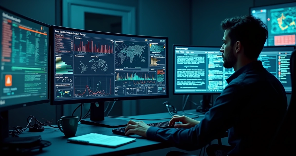 Console de monitoramento com alerta vermelho em sistema de IA em produção 