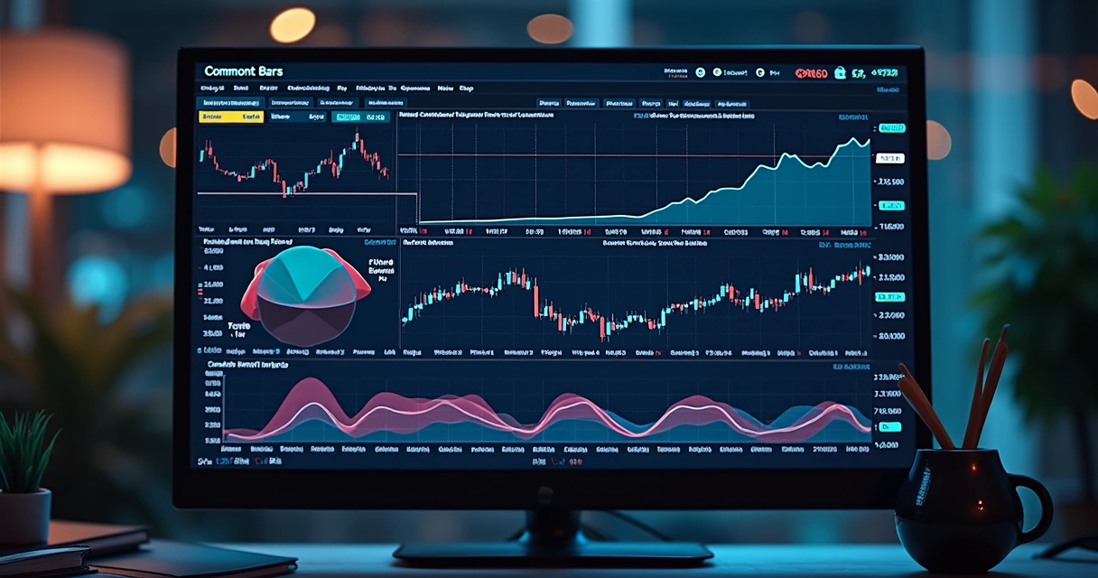 Digital risk dashboard showing live commodity curves and market indicators 