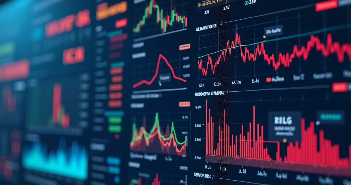 Commodity market risk dashboard with analytics charts