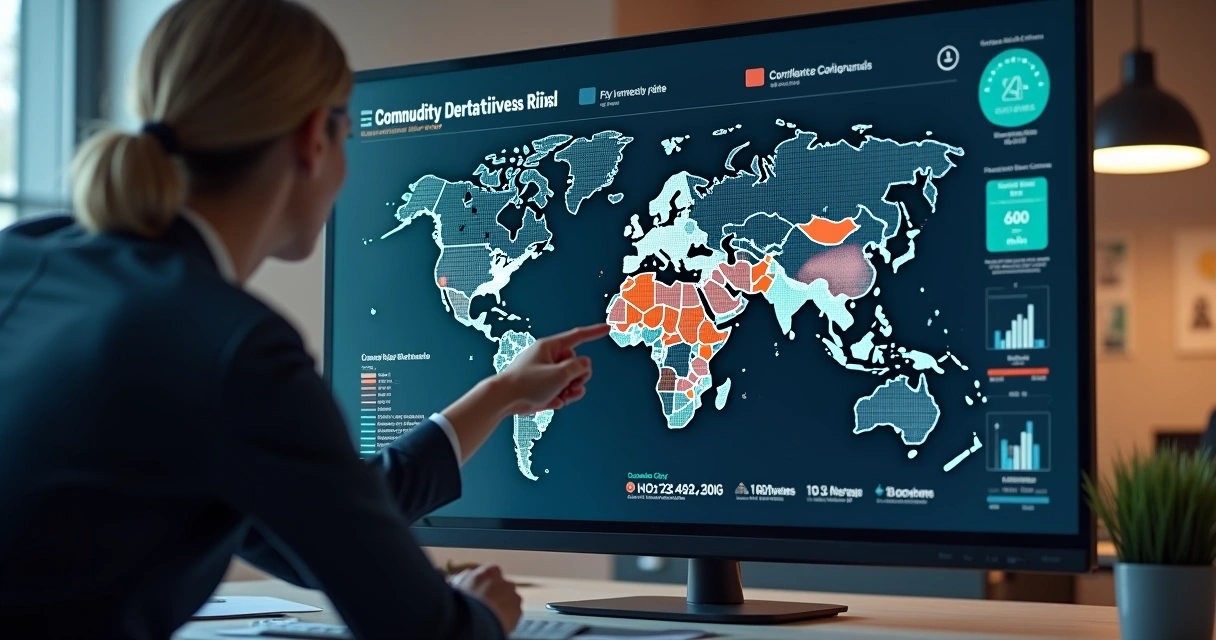 Commodity derivatives risk dashboard with hedging strategy details 