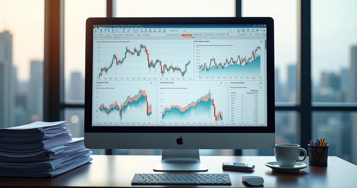Risk dashboard showing charts and graphs related to commodity prices, FX, and cash flow projections for an industrial company 