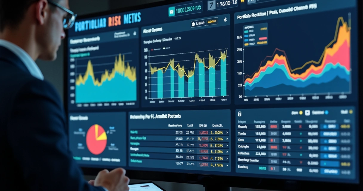 Digital portfolio dashboard with drawdown and VaR charts 