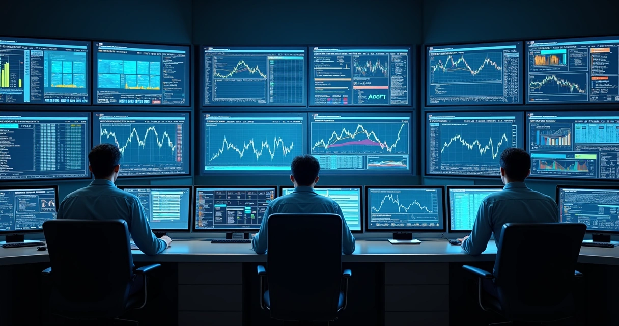 Unified risk and compliance control room with digital dashboards
