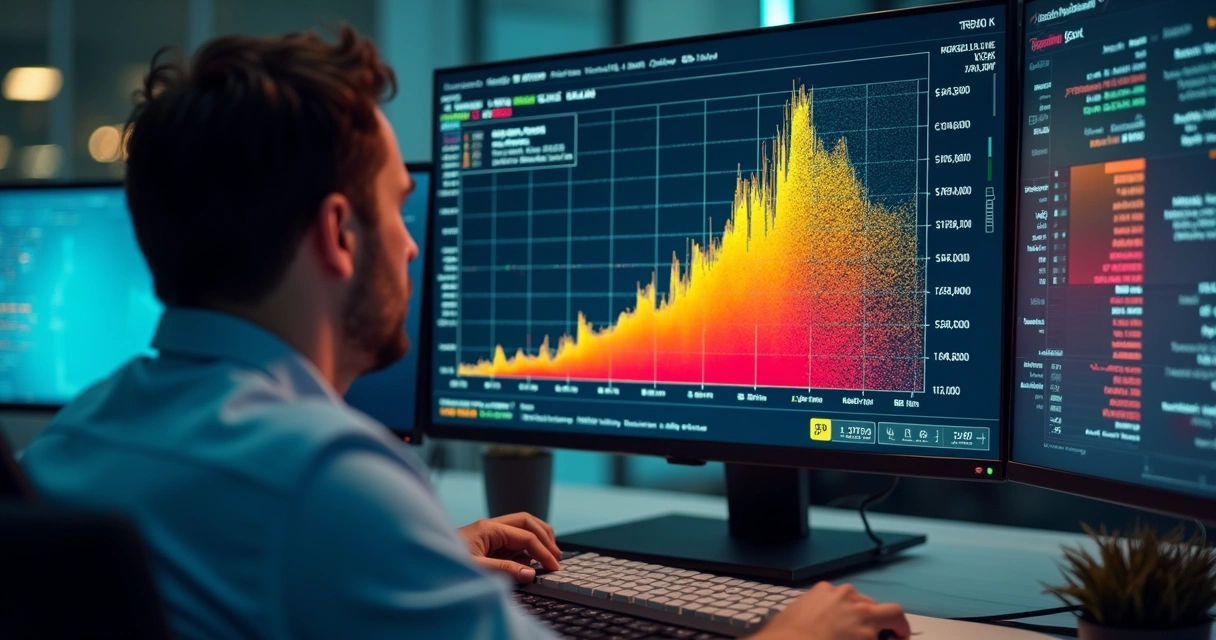 Dynamic risk heatmap showing portfolio MtM sensitivity to market changes 