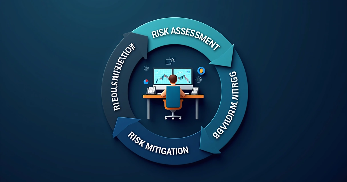 Cycle diagram showing four risk management phases 