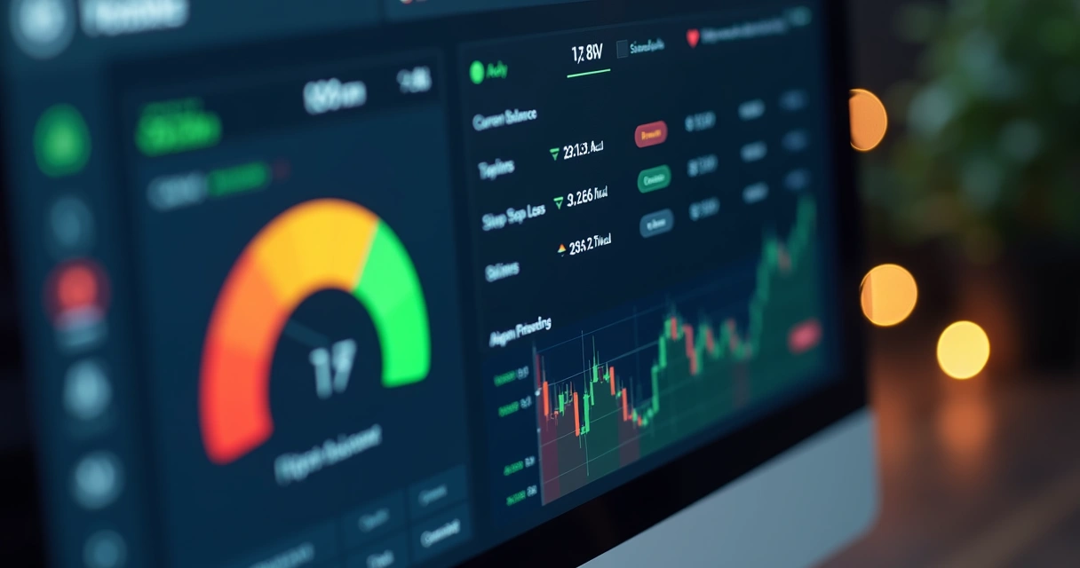 Trading dashboard showing risk and drawdown indicators 