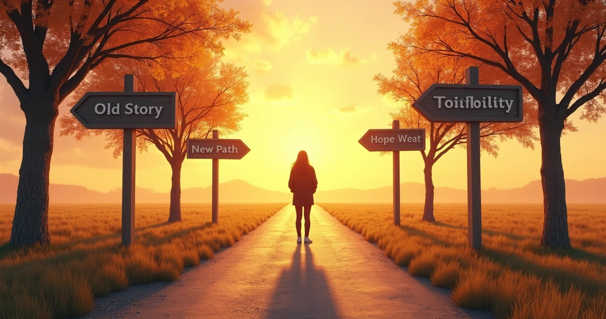 Crossroads with road signs pointing in different directions 