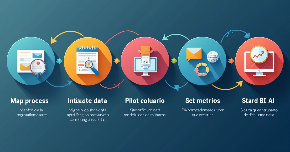 Roadmap visual da transformação do pipeline B2B com etapas desenhadas