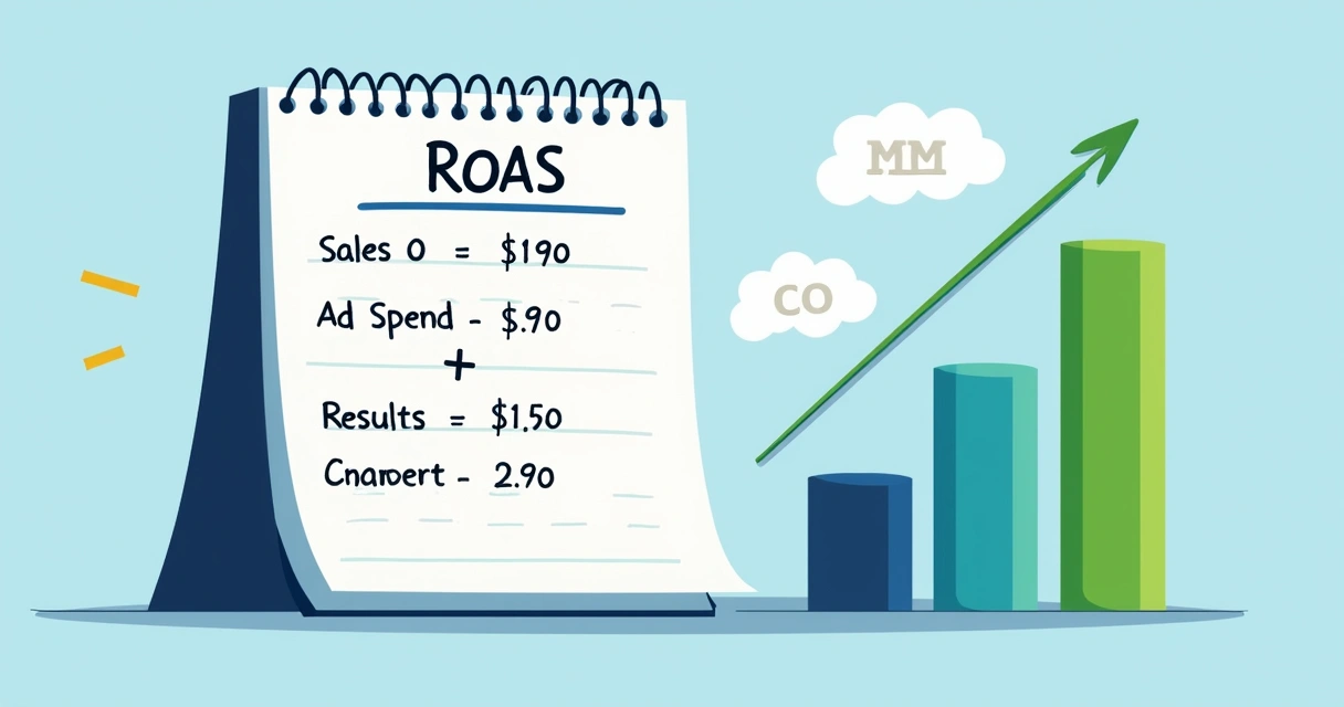 Cálculo de ROAS com exemplo prático e gráfico de barras 