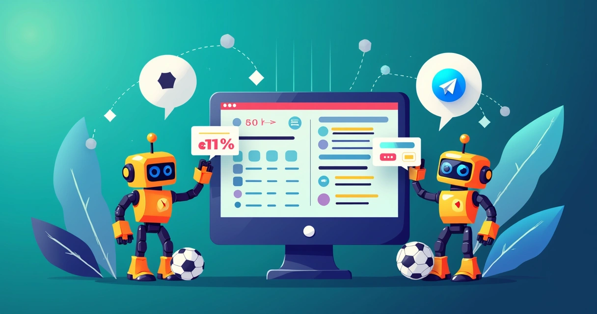 Interface digital com múltiplos robôs de apostas em futebol 