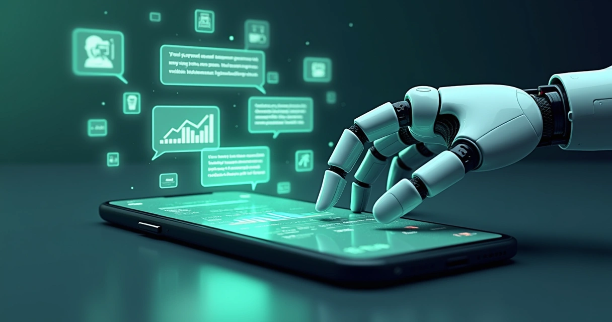 Robô digital realizando atendimento automatizado pelo WhatsApp 