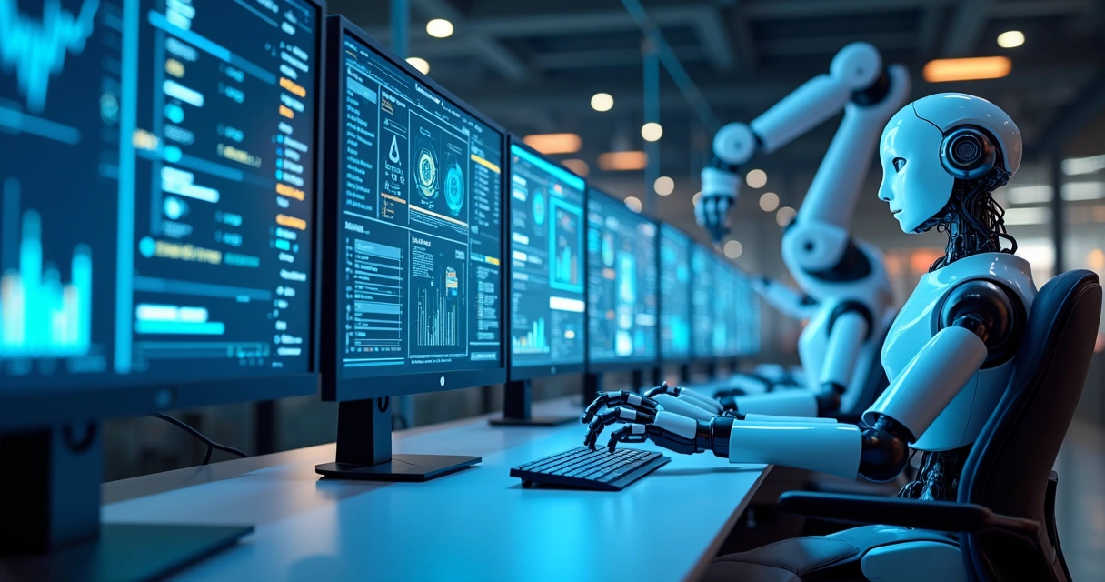 Robôs digitais extraindo dados online 