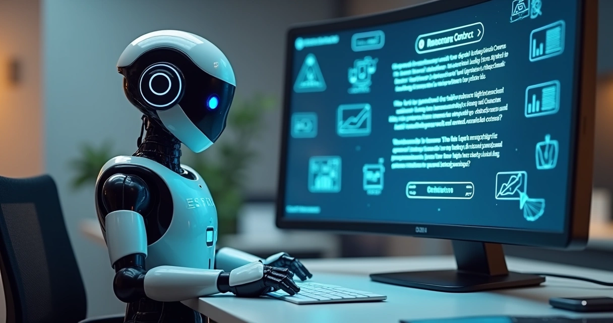 Assistente digital analisando documentos jurídicos em tela 