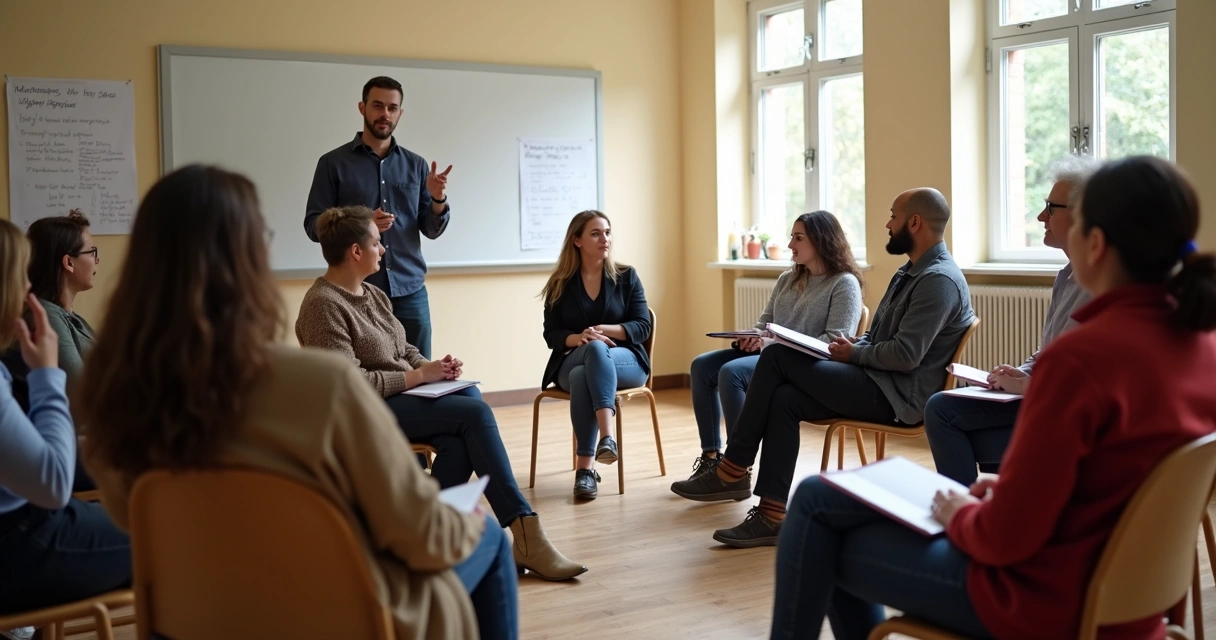 Grupo em roda de conversa comunitária