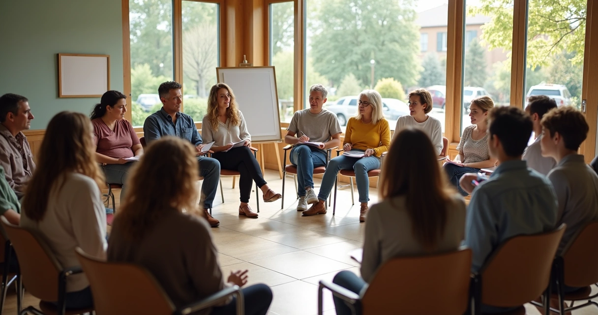Grupo em roda de diálogo comunitário