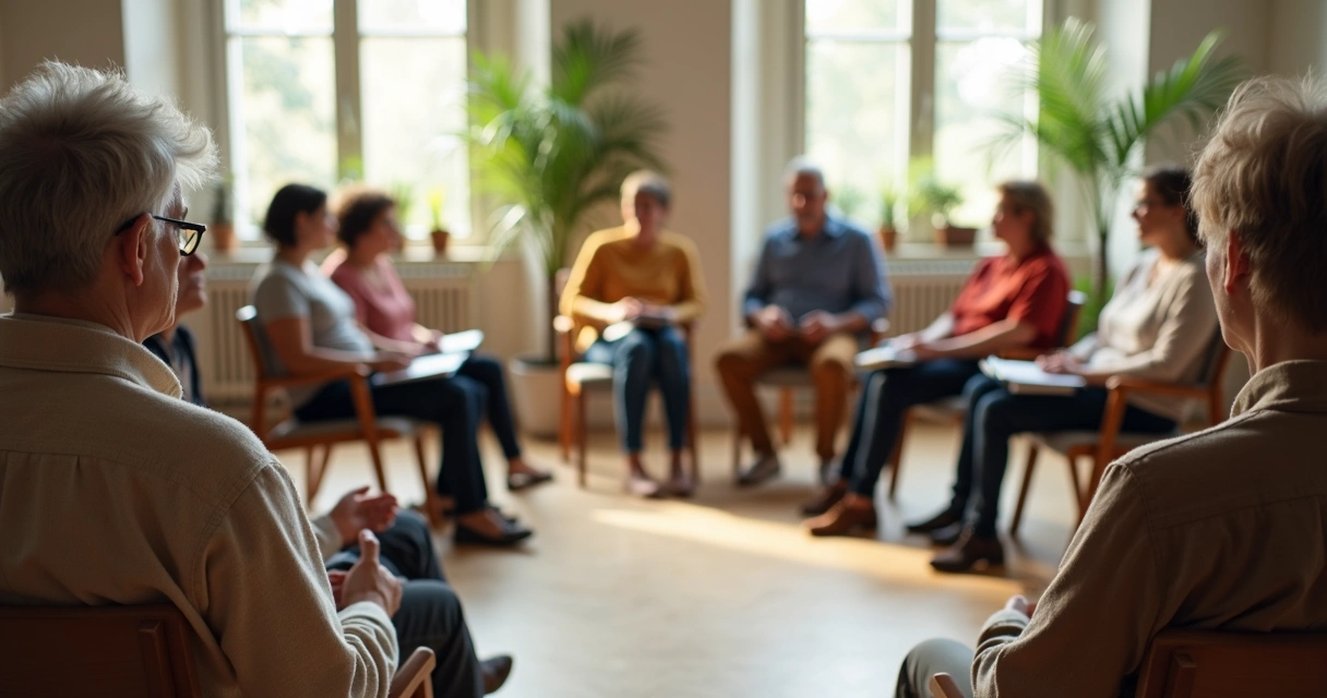 Grupo em roda de conversa comunitária