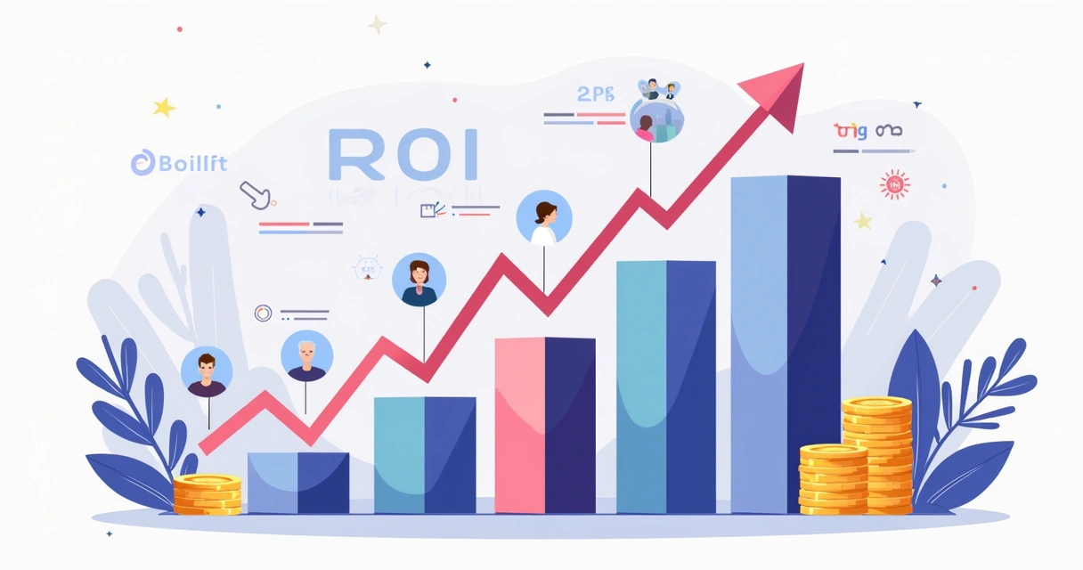 Gráfico de ROI positivo em campanhas com influenciadores digitais 